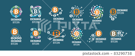 Vector logo of cryptocurrency. Exchange bitcoin for money 83290738