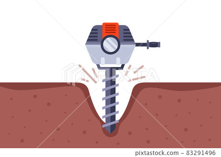 drill a hole in the ground. drill a hole in the ground. 83291496