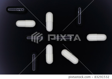 Abstract Black And White Gel Pill Capsule Layout Abstract Black And White Gel Pill Capsule Layout 83291532