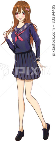 Schoolgirl standing picture trpg 83294405