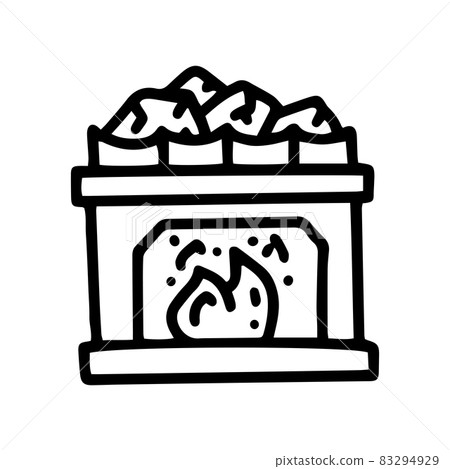 sauna heater line vector doodle simple icon sauna heater line vector doodle simple icon 83294929