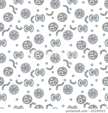 Microorganism color vector doodle simple seamless pattern Microorganism color vector doodle simple seamless pattern 83294933
