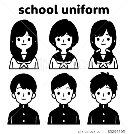 Person illustration set_student_monotone 83296305