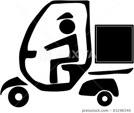 騎摩托車送貨到家的人的剪影素材 騎摩托車送貨到家的人的剪影素材 83296540