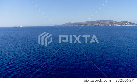Greece, aquapolis hill seen off the coast of Piraeus Greece, aquapolis hill seen off the coast of Piraeus 83296557