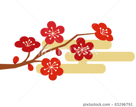 Illustrations of plums and clouds that can be used for illustrations, etc. Illustrations of plums and clouds that can be used for illustrations, etc. 83296791