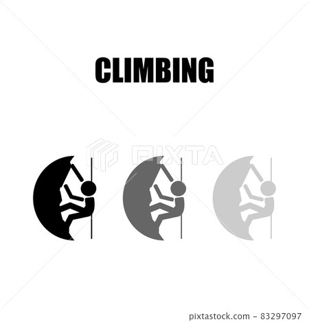 攀岩單色圖標 83297097