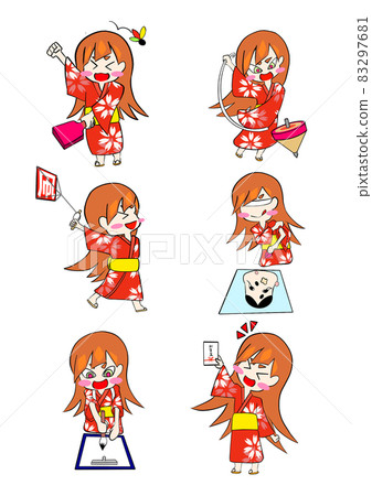 過年少女角色和服 過年少女角色和服 83297681
