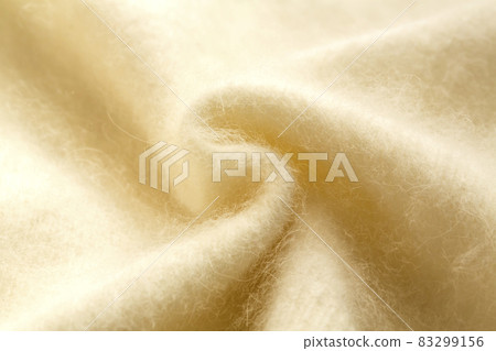 White (light beige) fluffy angora knit texture 83299156