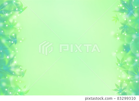 左右各有綠楓的背景框素材 左右各有綠楓的背景框素材 83299310