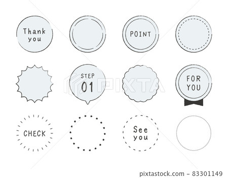 圓形、圓形、標註、標題、點、標籤框插圖集 83301149