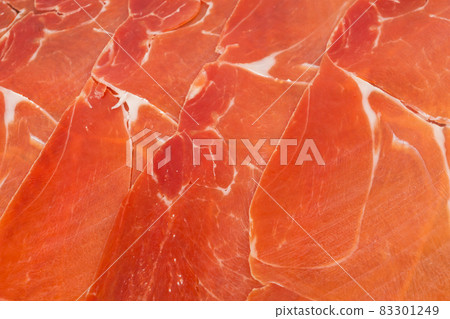 Spanish jamon iberico sliced Spanish jamon iberico sliced 83301249