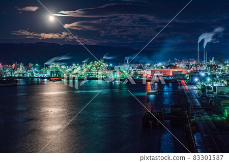 Shunan Factory at dusk Night view Night glitter Shunan Factory at dusk Night view Night glitter 83301587