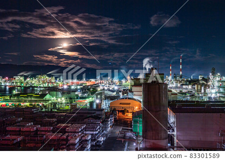 Shunan Factory at dusk Night view Night glitter Shunan Factory at dusk Night view Night glitter 83301589