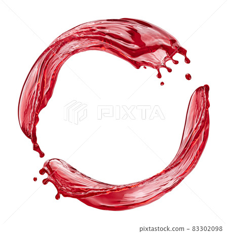 Circle berry juice splash isolated on white background 83302098