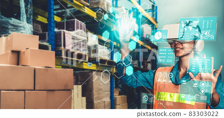 Future virtual reality technology for innovative VR warehouse management 83303022