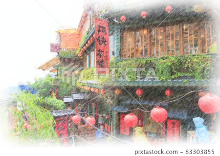 Taiwan Jiufen sketch Taiwan Jiufen sketch 83303855