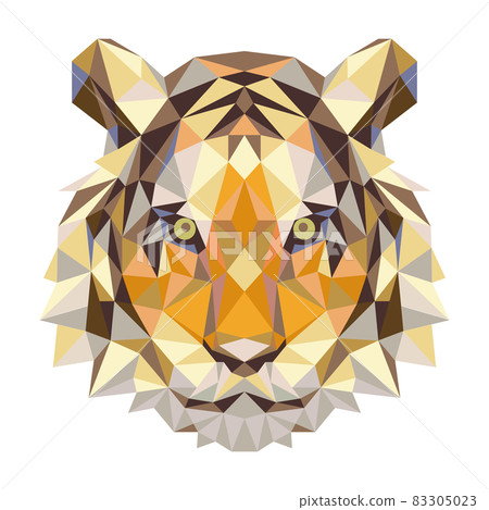 Tiger polygon illustration front tiger polygon illust 83305023