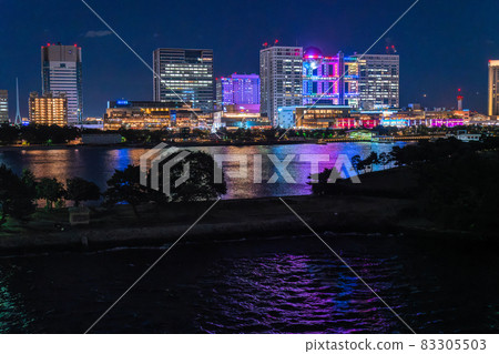 《Tokyo》 Night view of Tokyo Bay area, Odaiba 《Tokyo》 Night view of Tokyo Bay area, Odaiba 83305503