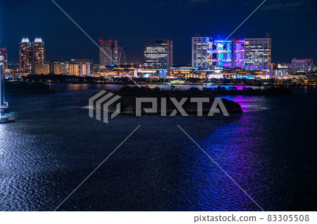 《Tokyo》 Night view of Tokyo Bay area, Odaiba 83305508