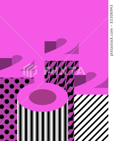 Modern aesthetics of Swiss design 2022 calendar cover. Modern aesthetics of Swiss design 2022 calendar cover. 83306943