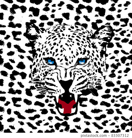 Leopard print pattern. Repeating seamless vector animal background. 83307312