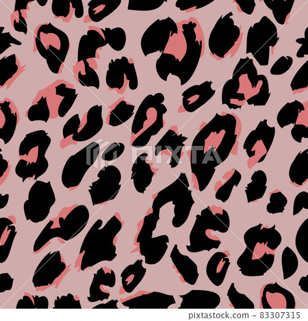 Leopard print pattern. Repeating seamless vector animal background. 83307315