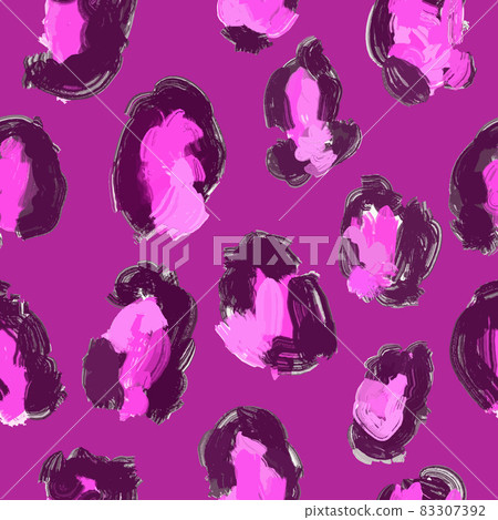 Leopard print pattern. Repeating seamless vector animal background. 83307392