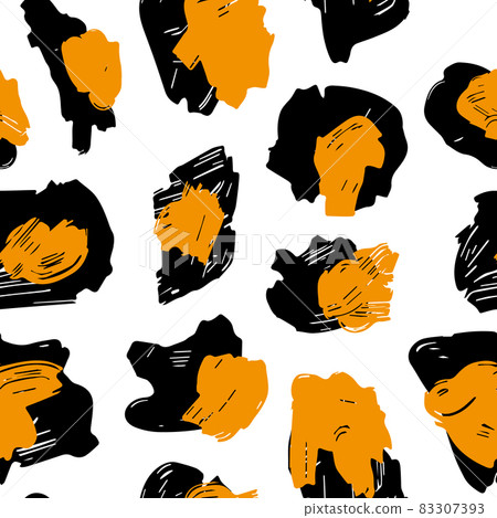 Leopard print pattern. Repeating seamless vector animal background. 83307393