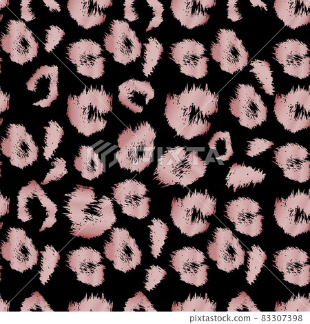 Leopard print pattern. Repeating seamless vector animal background. 83307398