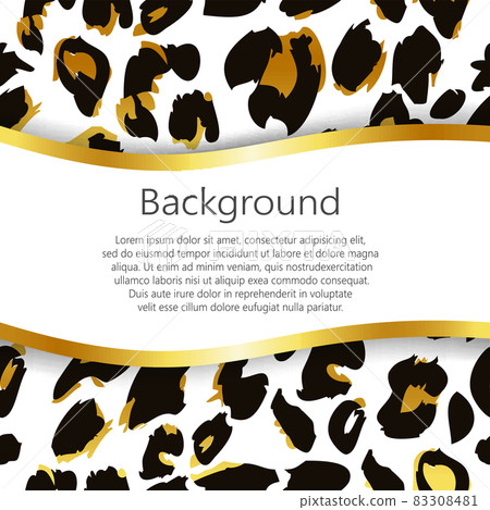 Leopard print pattern. Repeating seamless vector animal background. 83308481