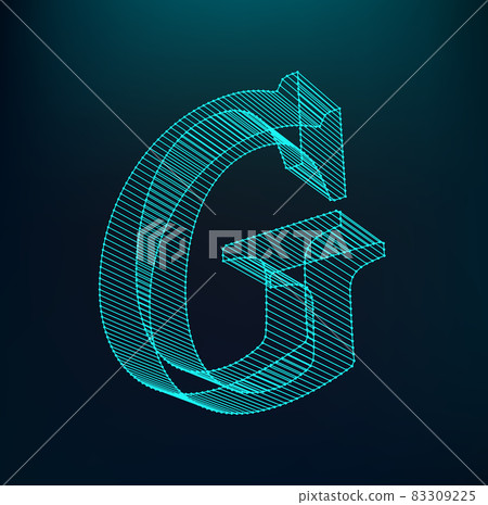 Letter G logotype. Neon Alphabet 83309225