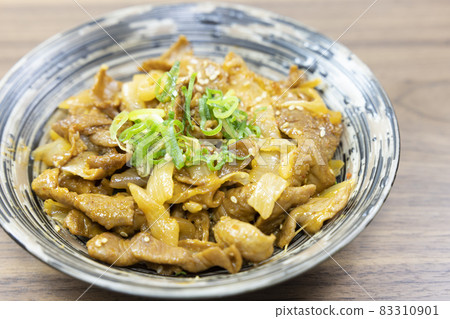 Delicious domestic pork hormone dry miso stir fry Delicious domestic pork hormone dry miso stir fry 83310901