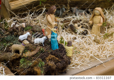 Mise en scene of the birth of Christ Mise en scene of the birth of Christ 83311107