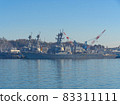 Arleigh Burke-class Aegis destroyer moored at U.S. military Yokosuka base 83311111