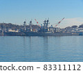 Arleigh Burke-class Aegis destroyer moored at U.S. military Yokosuka base 83311112