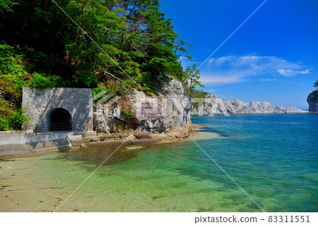 Jodogahama ・ View of the promenade to Jodogahama where you can enjoy a little adventure ・ Tohoku ・ Miyako City, Iwate Prefecture (1) 83311551
