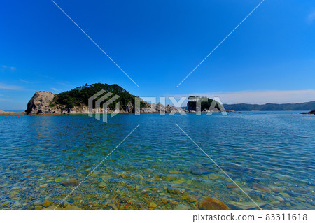 Jodogahama and Hidejima, Tohoku, Miyako City, Iwate Prefecture (2) seen from Jodogahama / Toishihama 83311618