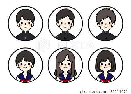 Person icon set_student 83311971