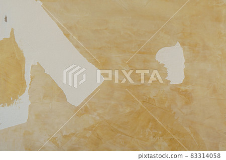 Yellow textured background of rough surface plaster wall pattern 83314058