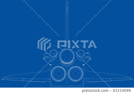 Space shuttle. Vector rendering of 3d Space shuttle. Vector rendering of 3d 83314099