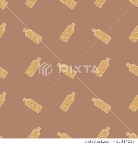 Seamless pattern retro chinese bottle on light brown background. Geometrical texture template for menu restaurant. Seamless pattern retro chinese bottle on light brown background. Geometrical texture template for menu restaurant. 83314256
