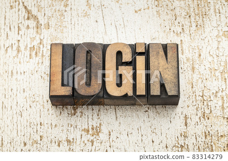 login word in wood type login word in wood type 83314279