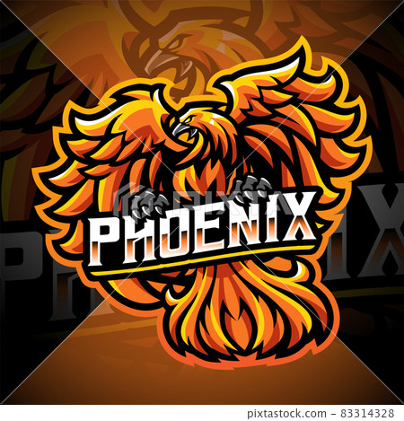 Phoenix esport mascot logo design 83314328