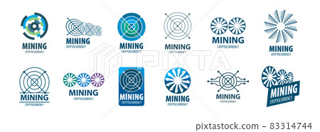Digital currency mining. Abstract sign. Vector illustration Digital currency mining. Abstract sign. Vector illustration 83314744