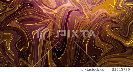 Liquid marbling paint texture background. Fluid painting abstract texture, Intensive color mix wallpaper. 83315729