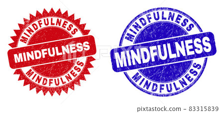MINDFULNESS Rounded and Rosette Stamps with Grunge Style MINDFULNESS Rounded and Rosette Stamps with Grunge Style 83315839