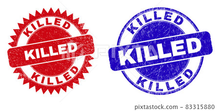 KILLED Round and Rosette Seals with Rubber Surface - Stock Illustration ...