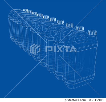 Cans of car liquids. Vector Cans of car liquids. Vector 83315909