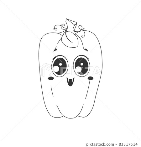 Pumpkin with a smiling face. Halloween pumpkin. Happy Halloween Vector illustration Pumpkin with a smiling face. Halloween pumpkin. Happy Halloween Vector illustration 83317514